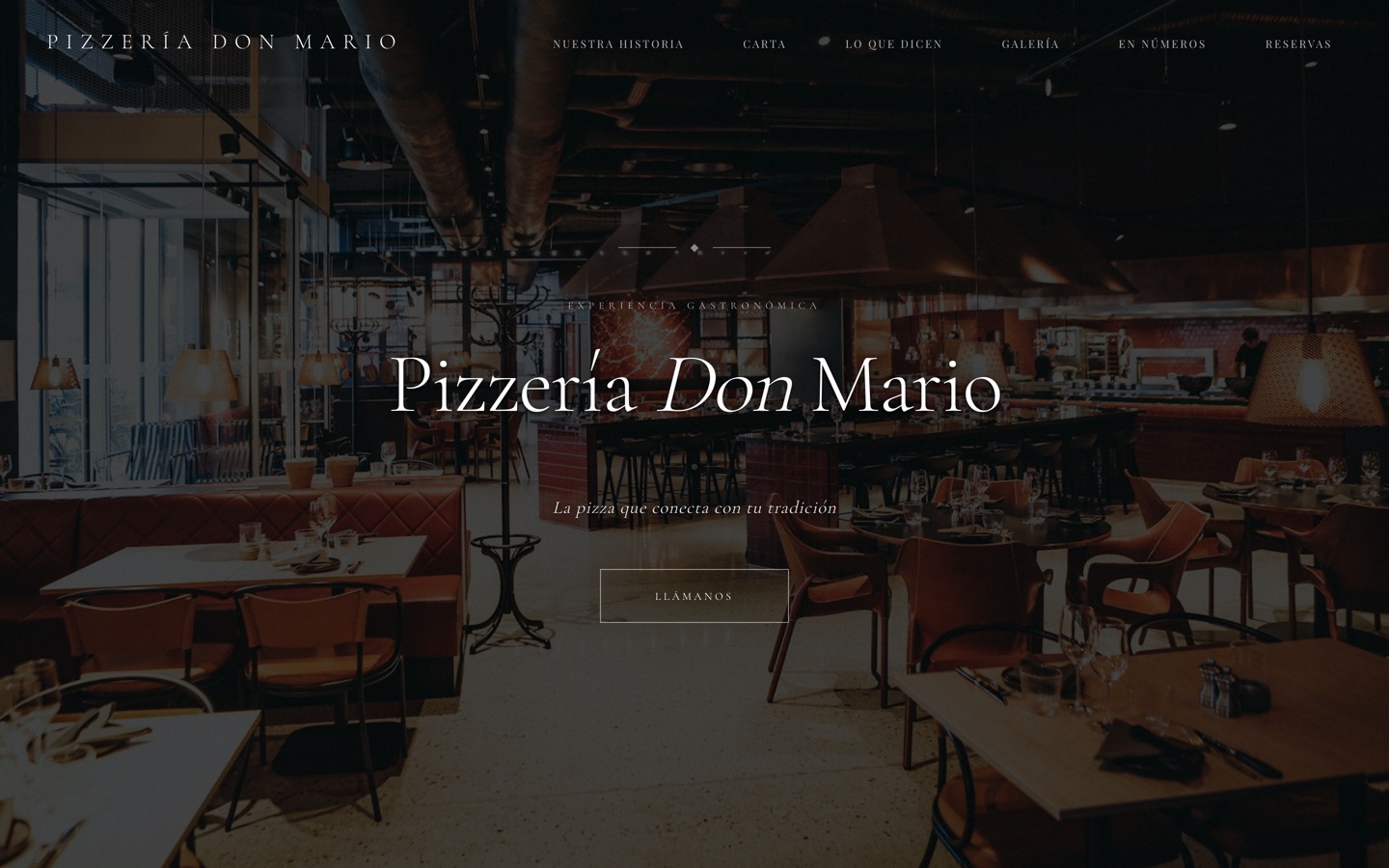 Sitio web de Pizzería Don Mario
